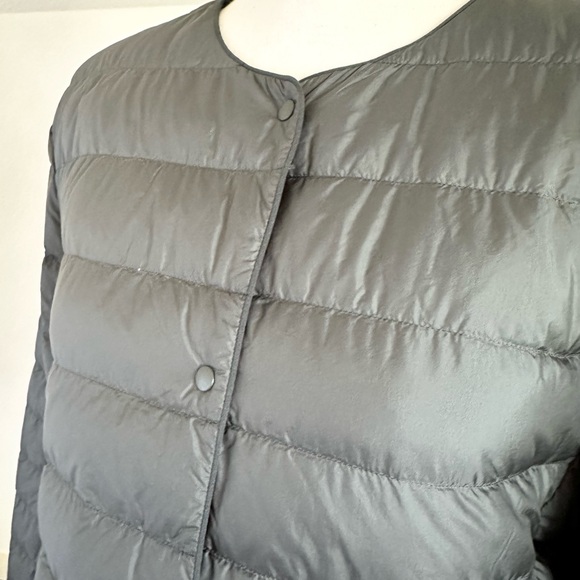 UNIQLO Hunter Green PACKABLE Lightwght COLLARLESS ULTRA LIGHT DOWN JACKET XXL - Picture 4 of 12